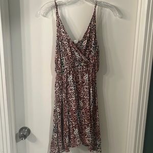 Red and black spaghetti strap dress